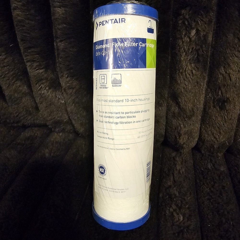 Pentair 10" Micron Diamond Flow Filter Cartridge DFX-CB-10 Carbon Dual Technoloy